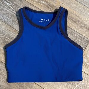 Wilo High Neck Sports Bra in Blue EUC